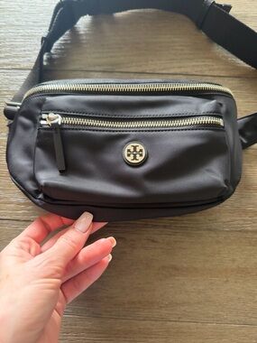 NEW Tory Burch Black Nylon Belt Bag